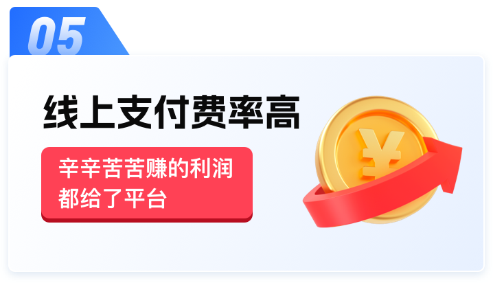 线上支付率费用高